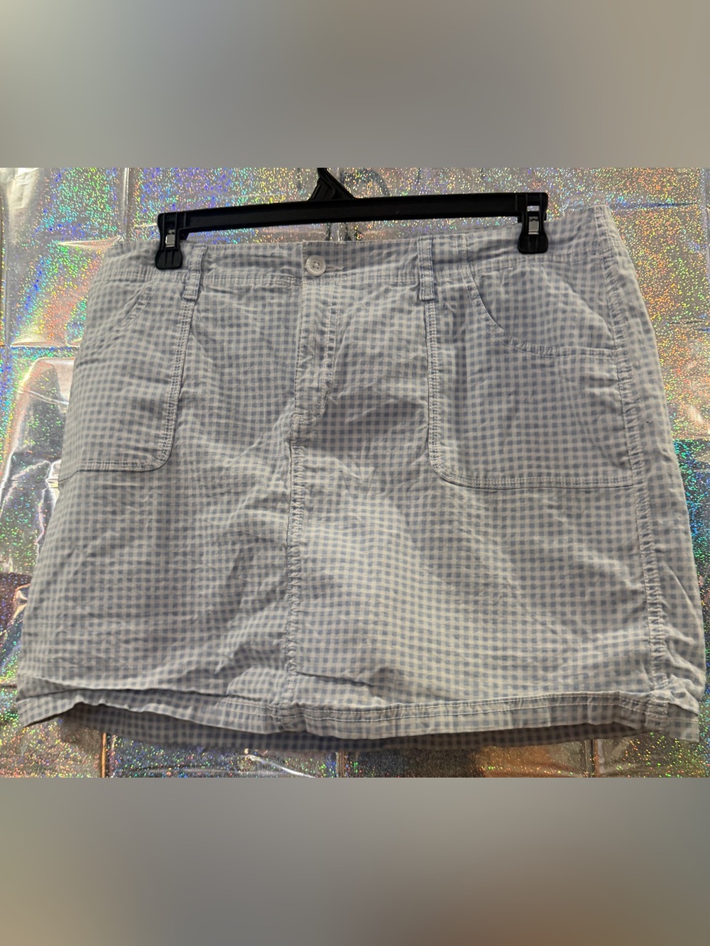 St. John’s Bay Blue Gingham Plaid Skort Size 18